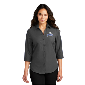 Lynx Paw Poplin Shirt in Grey