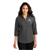 Lynx Paw Poplin Shirt in Grey