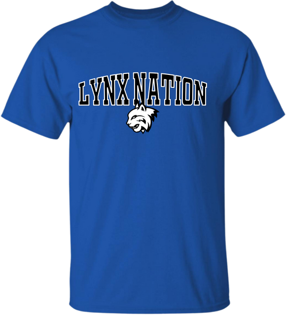 Lynx Nation Cotton Tee in Royal Blue