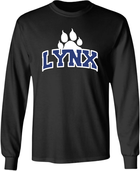 Lynx Paw Cotton Tee in Black