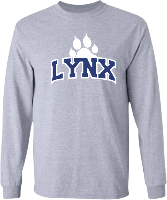 Lynx Paw Cotton Tee in Athletic Heather