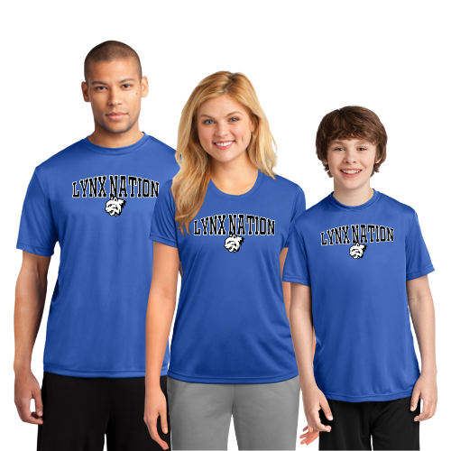 Lynx Nation Performance Tee in Royal Blue