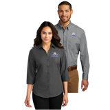 Lynx Paw Poplin Shirt in Grey