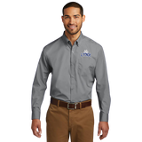 Lynx Paw Poplin Shirt in Grey